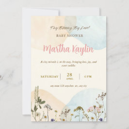 Minimal Pastel Baby Shower Invitation Inbjudningar