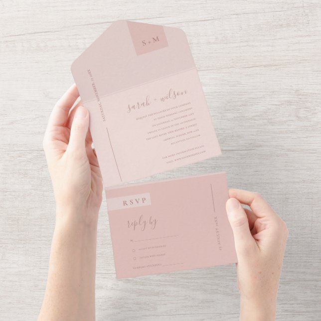 MINIMAL PASTEL  DUSKY ROSA BRÖLLOP (Tearaway)