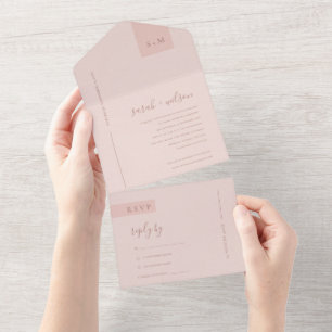 MINIMAL PASTEL  DUSKY ROSA BRÖLLOP ALL I
