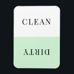 Minimal Pastel Grönt Dishwasher Clean Dirty Magnet<br><div class="desc">Minimal diskmaskin för pastellisering av ren eller smutsig grönt för att ange diskar i hemköket.</div>