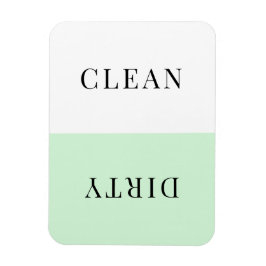 Minimal Pastel Grönt Dishwasher Clean Dirty Magnet