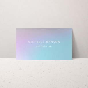 Minimal Pastel Lila Turcos Salon Visitkort