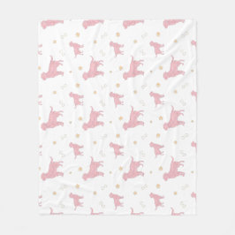 Minimal Pastel pink Labrador Retriever Blanket  Fleecefilt