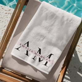 "Minimal Pastel Rosa Initial & Namn Personlig