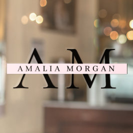 "Minimal Pastel-Rosa - initiering och Personlig