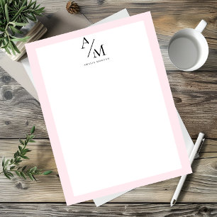 Minimal Pastel-Rosa - initiering och Personlig Brevhuvud