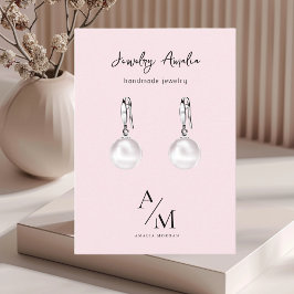 Minimal Pastel-Rosa - initiering och Personlig Visitkort