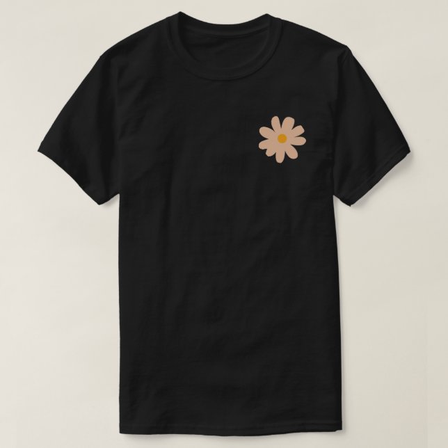 Minimal pastellblomning - Daisy för matsmält retro T Shirt (Design framsida)