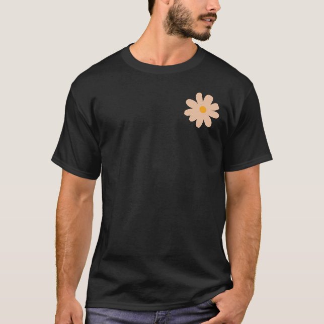 Minimal pastellblomning - Daisy för matsmält retro T Shirt (Framsida)