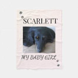 Minimal Paw Print Pet Photo Fleecefilt