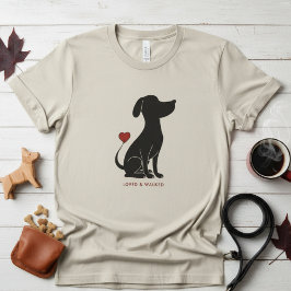 Minimal Pawline Design - Dog Lover Graphic T Shirt