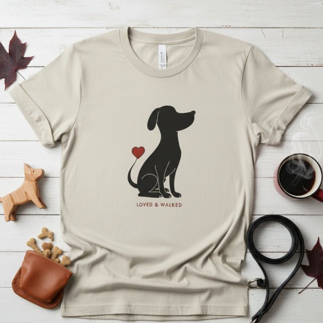 Minimal Pawline Design - Dog Lover Graphic T Shirt (Skapare uppladdad)