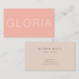 Minimal Peach Beige-Affärskort Visitkort