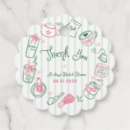 Minimal Perfekt Matcha Bröllopsfest Tack Gåvor Etiketter