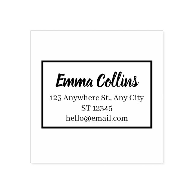 Minimal Personal Address Stamp – Clean Address Stämpel (Tryck)