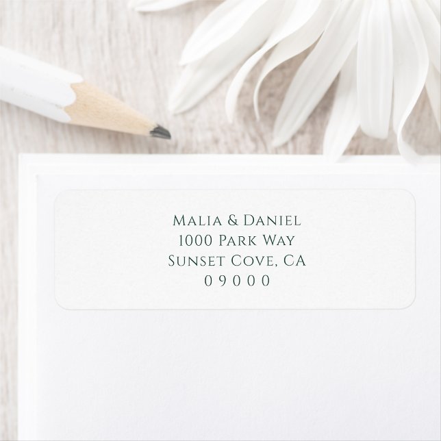 Minimal Personalised Wedding Return Address Returadress Etikett (Skapare uppladdad)