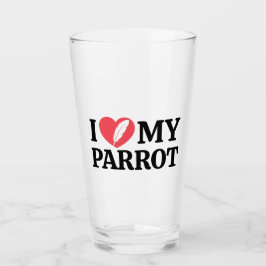 Minimal Personalized Parrot Lover Quote Typography Glaskopp