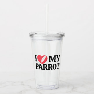 Minimal Personalized Parrot Lover Quote Typography Take Away Mugg