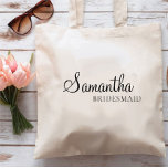 Minimal Personlig, anpassad Bridesmaid Tygkasse<br><div class="desc">Personlig Bridesmaid Canvas Tote Bag,  Customized Bride bag,  Bröllop Welcome Bags,  Tote Bag for Bridesmaid Annibröllopsdag Bröllopsdag, Honeymoon</div>