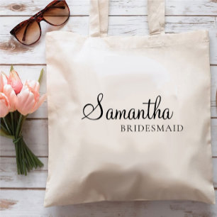 Minimal Personlig, anpassad Bridesmaid Tygkasse