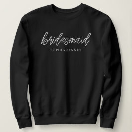 Minimal Personlig för Bridesmaid-skript T Shirt