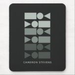 Minimal Personlig för geometrisk utformning av Grå Musmatta<br><div class="desc">En modern,  minimalistisk geometrisk grafik av enkla former i en berbt färg-palett av underordnat grått med undertoner av grönt,  personlig med namn eller den ordalydelse du väljer.</div>