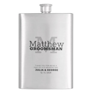 Minimal Personlig Masculine GROOMSMAN Hip-kolv Fickplunta