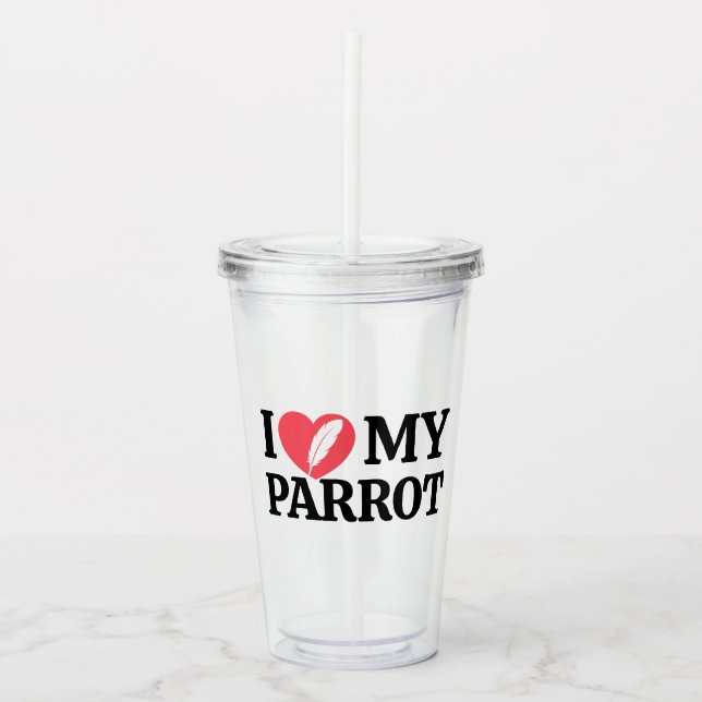 Minimal Personlig Papegoja Älskare Citat Typografi Take Away Mugg (Framsida)