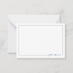 Minimal Personlig, stationärt, Elegant Note Card Anteckningskort