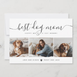 Minimal Pet Hund Family Photo Mors dag-kort Kort