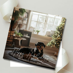 Minimal Pet-jul-Hund-foto i Lycklig Howlidays Julkort