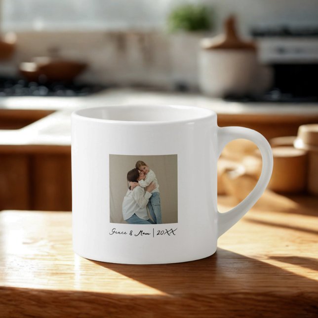 Minimal Photo Template Mother's Day Mug Espressomugg (Skapare uppladdad)