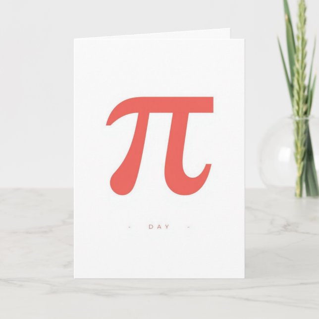 Minimal Pi Day Symbol Design – Modern Math Graphic Kort (Framsida)