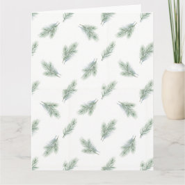 Minimal Pine Corporate Christmas Pattern Kort