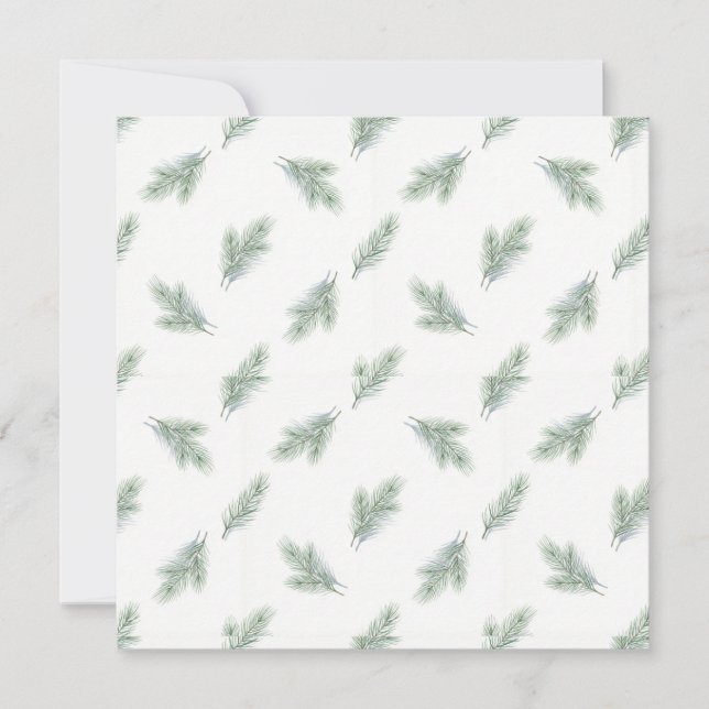 Minimal Pine Corporate Christmas Pattern Kort (Framsida)