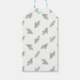 Minimal Pine Corporate Christmas Pattern Presentetikett
