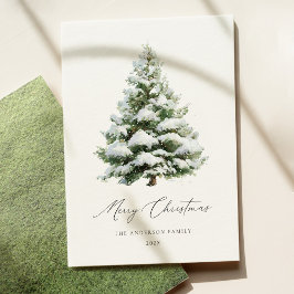 Minimal Pine Tree Christmas Card Julkort