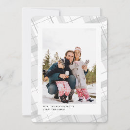 Minimal Plaid En Foto Vit Vertikal Julkort