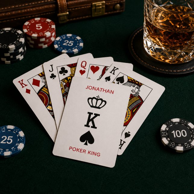 Minimal Poker Kung Anpassat Namn Casinokort (Personalize with the Poker Legend's name.  All text editable.)