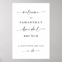 Minimal Poster av möhippa Brunch Välkomstsignering