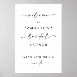 Minimal Poster av möhippa Brunch Välkomstsignering