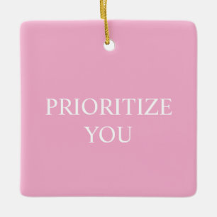 Minimal Prioritera Du Citat Dammig Rosarosa Rosa Julgransprydnad Keramik
