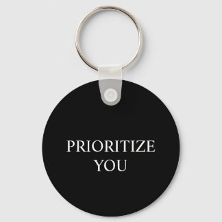 Minimal Prioritize You Quote black colour Nyckelring