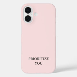 Minimal Prioritize You Quote Pastel Pink