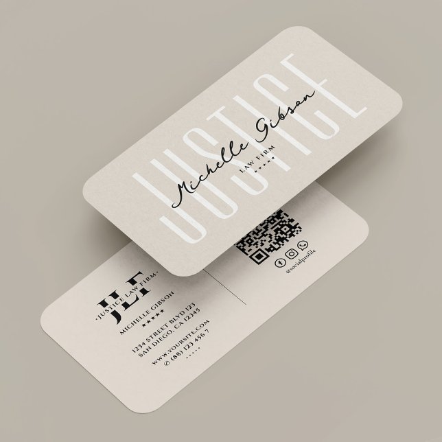 Minimal Professional Lawyer Notary Attorney Sand Visitkort (Minimal Professional Lawyer Notary Attorney Sand Business Card
)