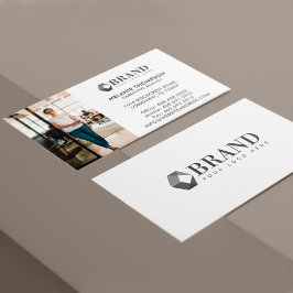 Minimal Professionell Business Photo & Company Log Visitkort