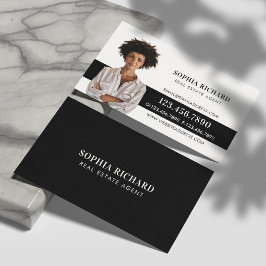 Minimal & Professionell Business Photo Porträtt Visitkort