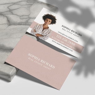 Minimal & Professionell Business Photo Porträtt Visitkort