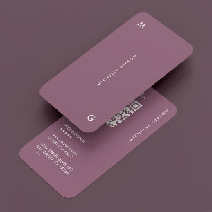 Minimal Professionell Dusty Mauve Simple Marknadsf Visitkort
