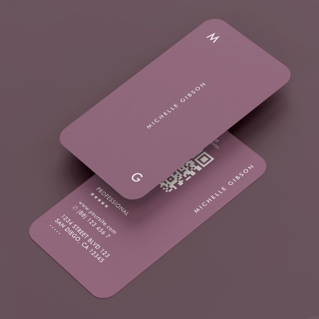 Minimal Professionell Dusty Mauve Simple Marknadsf Visitkort (Minimal Professional Dusty Mauve Simple Marketing Business Card
)